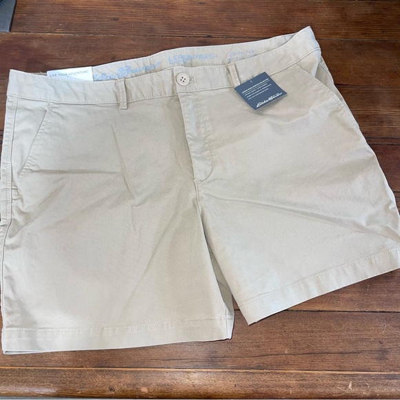 Eddie Bauer Pants - Eddie Bauer Tan Flat Front Shorts Versatile Casual Wear